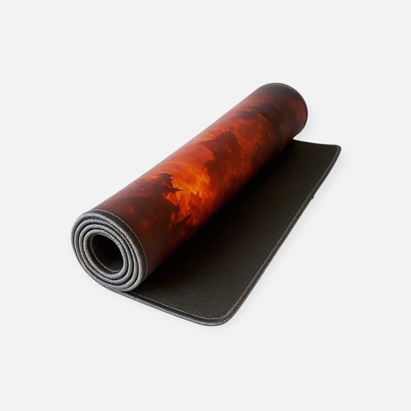 Image of Tapis de souris gaming Gamezelle Fire Dragon Fury grand format (étendu) (800×300 mm)