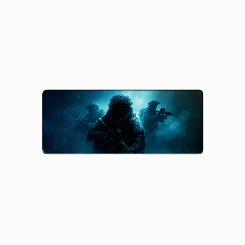 Image of Tapis de souris gaming Gamezelle Ghost Special Forces Trident grand format (étendu) (800×300 mm)