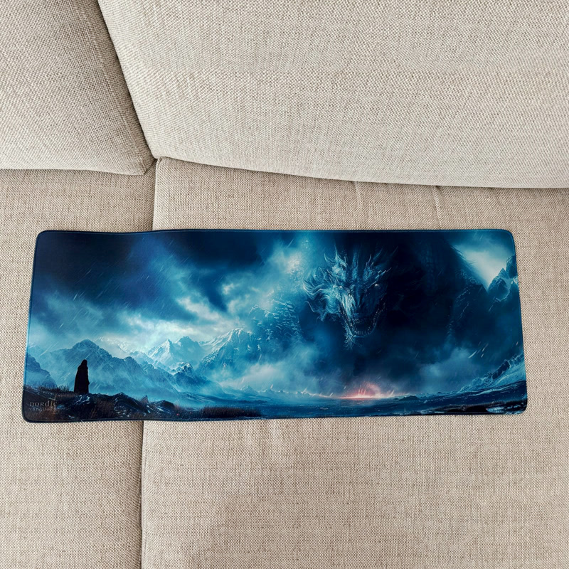 Image of Tapis de souris gaming Gamezelle Mountain Dragon Gaze grand format (étendu) (800×300 mm)