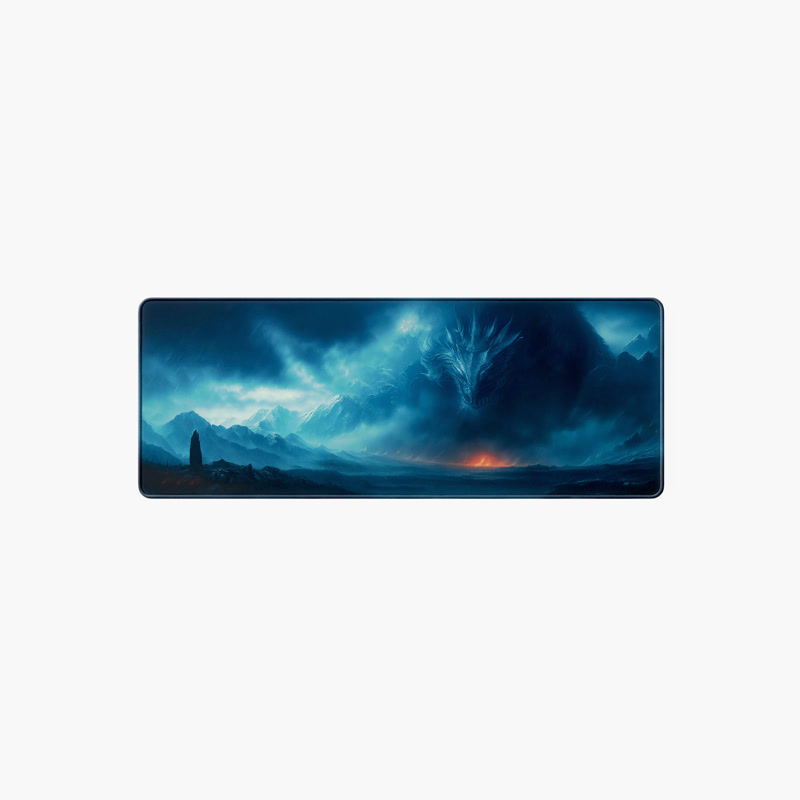 Image of Tapis de souris gaming Gamezelle Mountain Dragon Gaze grand format (étendu) (800×300 mm)