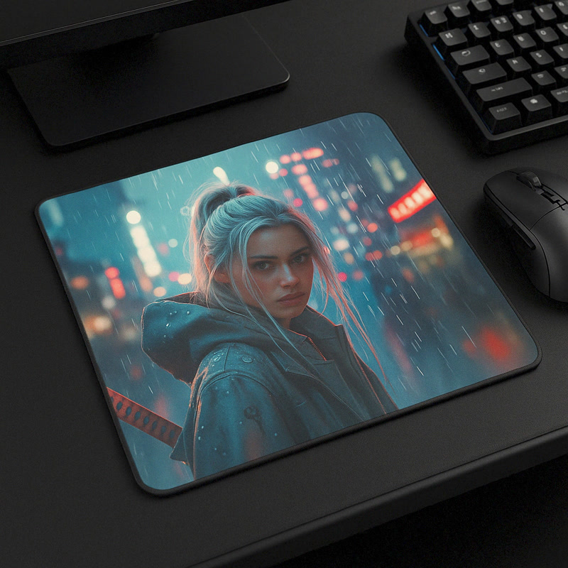 Image of Tapis de souris gaming Gamezelle Cyberstorm Samurai grand format (450×400 mm)